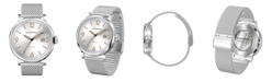 BLACKWELL Sunray White Dial with Silver Tone Steel and Silver Tone Steel Mesh Watch 44 mm